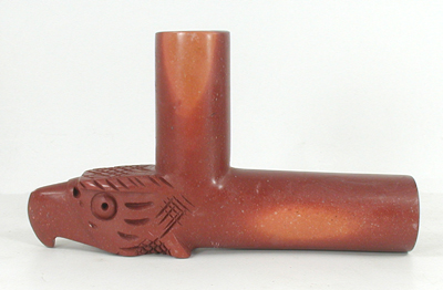 Authentic Native American catlinite pipestone effigy Eagle Pipe by Lakota artist Alan Monroe