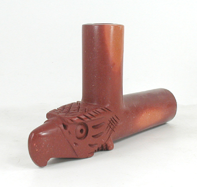 Authentic Native American catlinite pipestone effigy Eagle Pipe by Lakota artist Alan Monroe