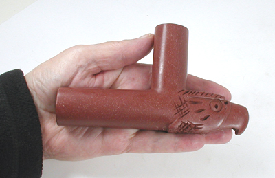 Authentic Native American catlinite pipestone effigy Eagle Pipe by Lakota artist Alan Monroe