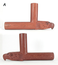 Authentic Native American catlinite pipestone eagle effigy pipe by Lakota artist Alan Monroe