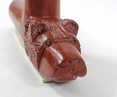 Authentic Native American catlinite pipestone Bear pipe by Lakota Alan Monroe