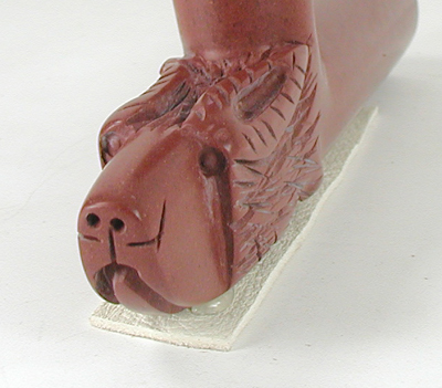 Authentic Native American catlinite pipestone wolf effigy pipe by Lakota Alan Monroe