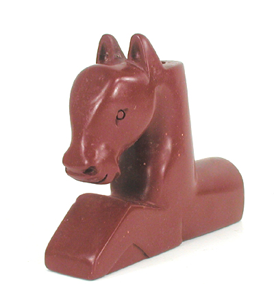 Authentic Native American catlinite pipestone effigy horse pipe by Lakota artist Alan Monroe