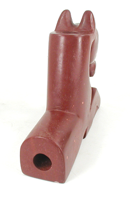 Authentic Native American catlinite pipestone effigy horse pipe by Lakota artist Alan Monroe