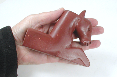 Authentic Native American catlinite pipestone effigy horse pipe by Lakota artist Alan Monroe