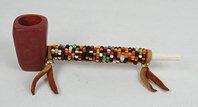 Authentic Native American catlinite pipestone Mountain Man pipe by Lakota artist Alan Monroe