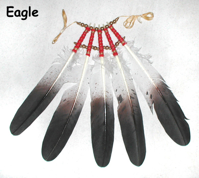 Authentic Native American five feather Eagle pipe drop by Lakota artist Alan Monroe