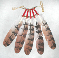 Authentic Native American five feather owl pipe drop by Lakota artist Alan Monroe