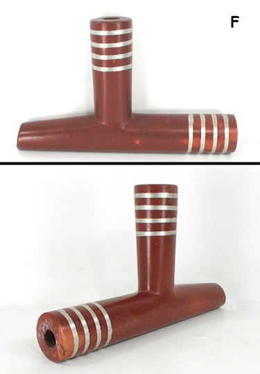 Authentic Native American catlinite pipestone four winds T pipe by Lakota Alan Monroe