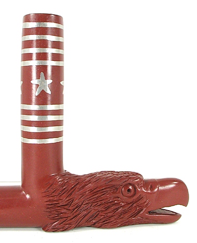 Authentic Native American catlinite pipestone four winds eagle effigy pipe by Lakota Alan Monroe