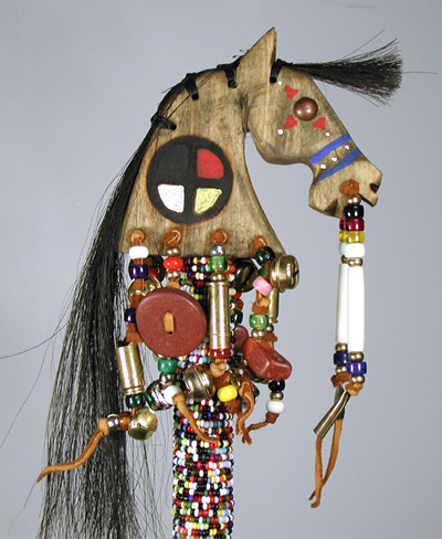 Authentic Native American horse spirit Dance Rattle by Lakota Alan Monroe