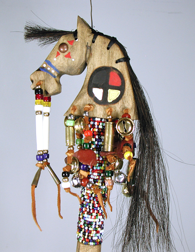 Authentic Native American horse spirit Dance Rattle by Lakota Alan Monroe