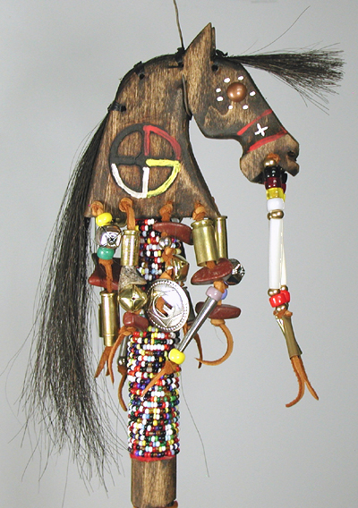 Authentic Native American horse spirit Dance Rattle by Lakota Alan Monroe