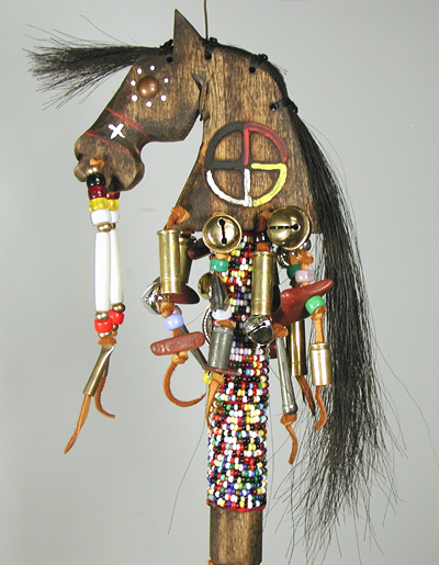 Authentic Native American horse spirit Dance Rattle by Lakota Alan Monroe