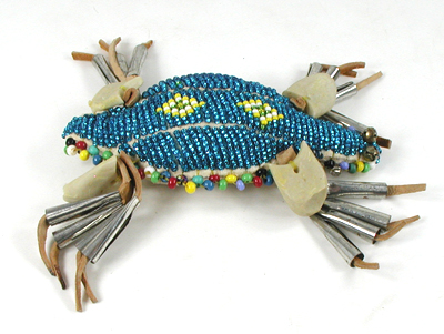Authentic Native American Beaded Turtle Rattle by Lakota Anita Brown