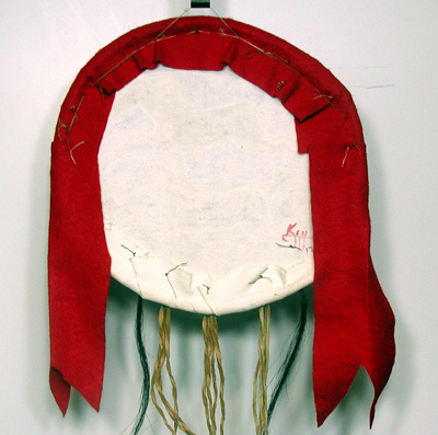 Authentic Native American hand painted running horse shield by Pine Ridge Lakota artisan