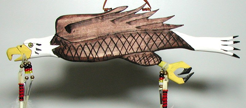 Authentic Native American Eagle Stick Wall Hanging by Alan Monroe Lakota 