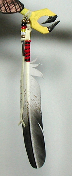 Authentic Native American Eagle Stick Wall Hanging by Alan Monroe Lakota 