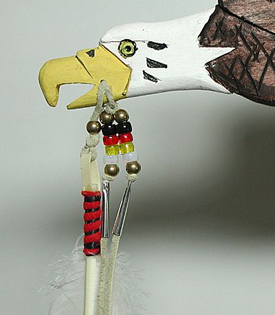 Authentic Native American Eagle Stick Wall Hanging by Alan Monroe Lakota 