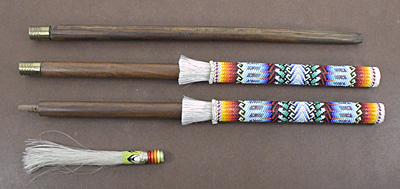 Authentic Native American Roadman Peyote Staff by Lakota Mike Running Shield