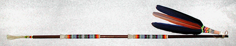 Authentic Native American Roadman Peyote Staff by Lakota Mike Running Shield