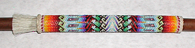 Authentic Native American Roadman Peyote Staff by Lakota Mike Running Shield