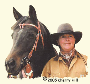 Cherry Hill portrait with her horse Aria