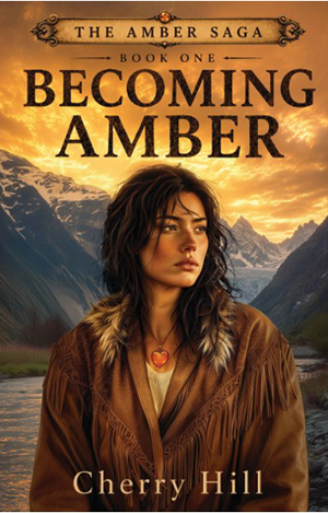 cover of the novel Becoming Amber,  first book in The Amber Saga series