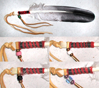 Lakota Turkey Feather styled like owl feather