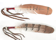Lakota Turkey Feather styled like Eagle feather