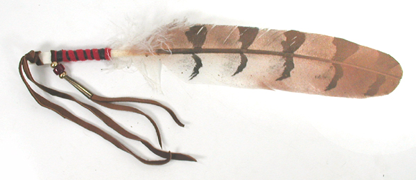 Oglala Lakota Turkey Feather styled like Eagle feather