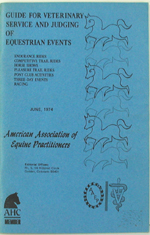 free paperback book, excellent - 1974 Guide for Veterinary Service and Judging of Equestrian Events