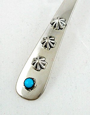 baby Fork with turquoise stone