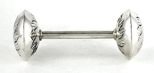 Authentic Native American Sterling Silver Baby Rattle by Navajo silversmith Monica Scott