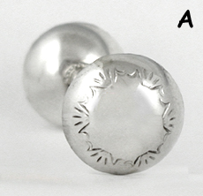 Navajo sterling silver baby rattle A by Monica Scott