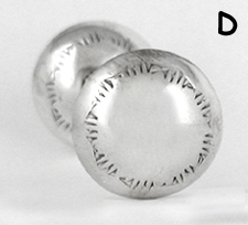 Navajo sterling silver baby rattle D by Monica Scott