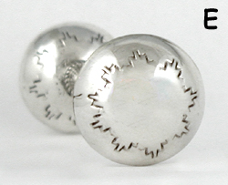 Navajo sterling silver baby rattle E by Monica Scott