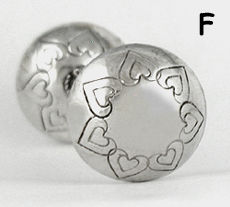 Navajo sterling silver baby rattle F by Monica Scott