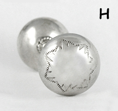 Navajo sterling silver baby rattle H by Monica Scott