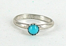 Sterling Silver and turquoise Baby Ring