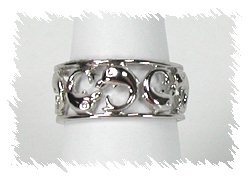 Vintage sterling silver dolphins ring