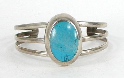 sterling silver and turquoise bracelet 6 3/4 inch