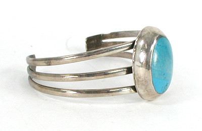 sterling silver and turquoise bracelet 6 3/4 inch