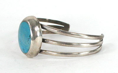 sterling silver and turquoise bracelet 6 3/4 inch