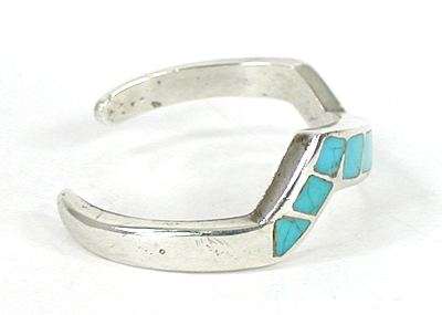 sterling silver and turquoise bracelet 7 inch