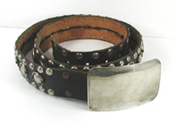 Bargain Barn studded leather biker belt from Mexico