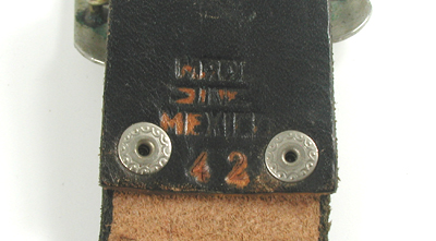 Bargain Barn studded leather biker belt from Mexico