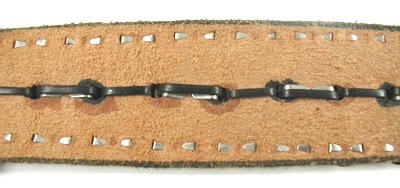 Bargain Barn studded leather biker belt from Mexico
