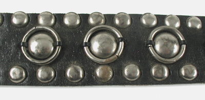 Bargain Barn studded leather biker belt from Mexico