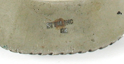 excellent condition tongue belt buckle of sterling silver and 10K gold